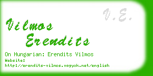 vilmos erendits business card